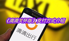 《滴滴关怀版》支付方式介绍