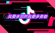 抖音我要多坦然我要多勇敢是什么歌