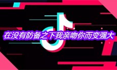 抖音在没有防备之下我亲吻你而变强大是什么歌