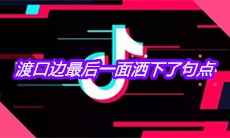 抖音渡口边最后一面洒下了句点是什么歌