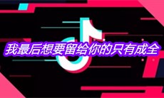 抖音不敢信的双眼我最后想要留给你的只有成全是什么歌