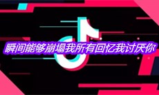 抖音瞬间能够崩塌我所有回忆我讨厌你是什么歌