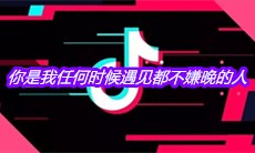 抖音你是我任何时候遇见都不嫌晚的人是什么歌