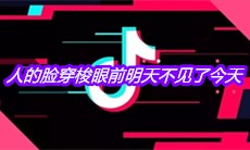 抖音人的脸穿梭眼前明天不见了今天是什么歌