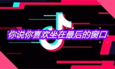 抖音你说你喜欢坐在最后的窗口是什么歌