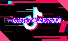 抖音一句话到了嘴边又不想说是什么歌