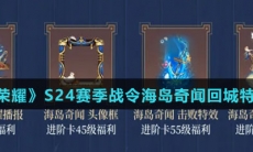 《王者荣耀》S24赛季战令海岛奇闻回城特效介绍