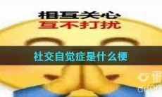 社交自觉症是什么梗 