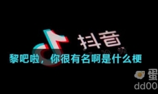 黎吧啦，你很有名啊是什么梗