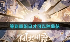 等到重阳日才可以种菊花