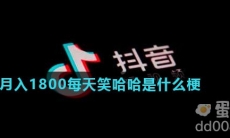 月入1800每天笑哈哈是什么梗