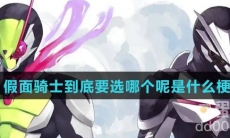假面骑士到底要选哪个呢是什么梗