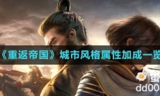 《重返帝国》城市风格属性加成一览