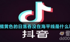 橘黄色的日落吞没在海平线是什么歌