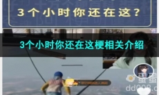 《抖音》3个小时你还在这梗相关介绍