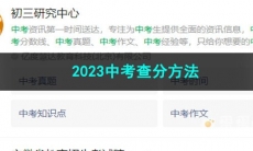 《微信》2023中考查分方法