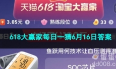 2023淘宝618大赢家每日一猜6月16日答案