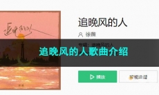 《抖音》追晚风的人歌曲介绍