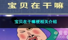 《抖音》宝贝在干嘛梗相关介绍