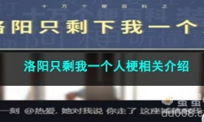 《抖音》洛阳只剩我一个人梗相关介绍