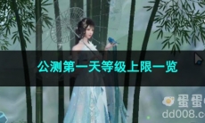 逆水寒手游公测第一天等级上限一览