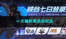 王者荣耀一元福利周活动玩法