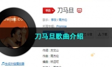 《抖音》刀马旦歌曲介绍