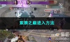 逆水寒手游紫禁之巅进入方法