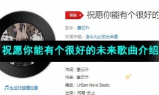 《抖音》祝愿你能有个很好的未来歌曲介绍