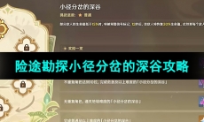 《原神》3.8险途勘探第一天小径分岔的深谷攻略