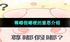 《抖音》尊嘟假嘟梗的意思介绍