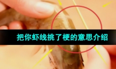 《抖音》把你虾线挑了梗的意思介绍