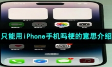 《抖音》只能用iPhone手机吗梗的意思介绍