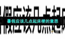 《抖音》暑假应该几点起床梗的意思介绍