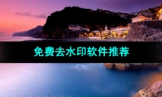 使用方便的免费去水印软件推荐