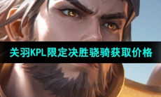 《王者荣耀》关羽KPL限定皮肤决胜骁骑获取价格