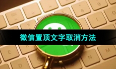 《微信》置顶文字取消方法