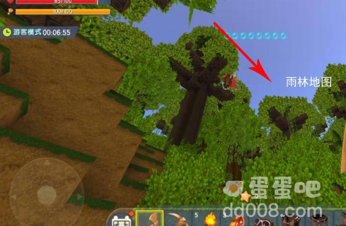《迷你世界》雨林神庙位置