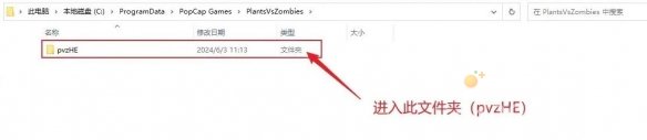 《植物大战僵尸杂交版》2.1版本默认存档位置